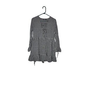 Nasty Gal Black and White Checkered Dress